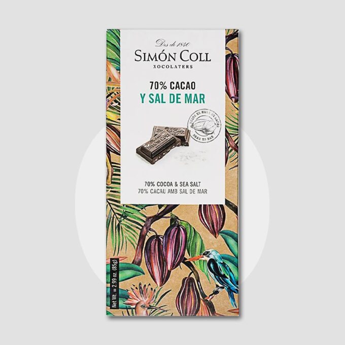 Tableta de Chocolate 70% Cacao con Sal de Mar 85g